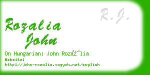 rozalia john business card